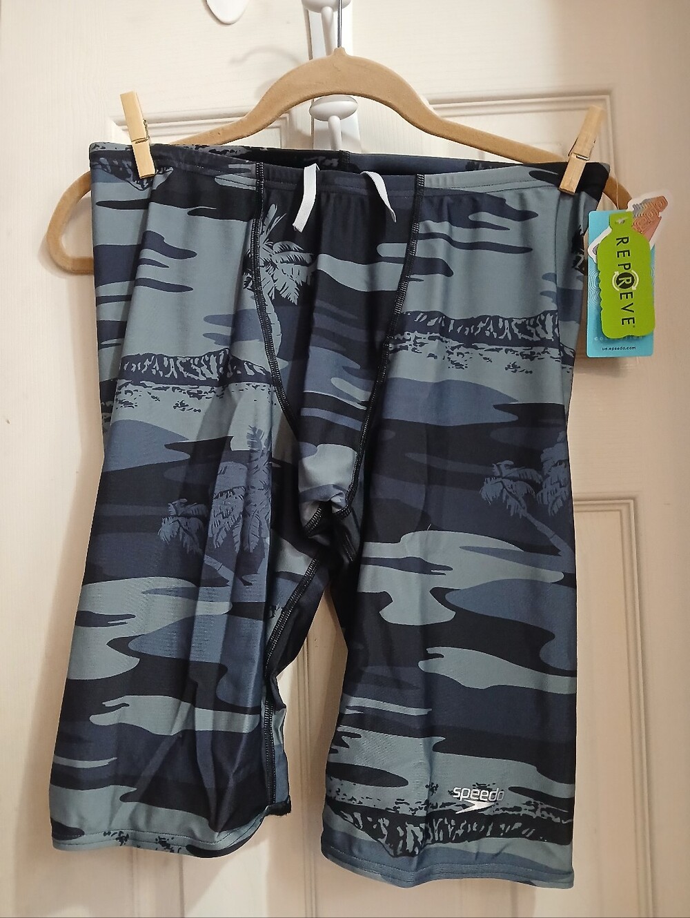 Speedo Men's Competitive Swimwear Jammer Deep Storm-Anthracite Size 36 Swimmi